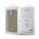 Guess PU Square Mirror Script Logo Fodral för iPhone 15 Gold