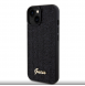 Guess PU Square Mirror Script Logo Fodral för iPhone 15 Svart