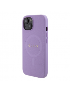 Guess PU Saffiano MagSafe Fodral till iPhone 15 Lila