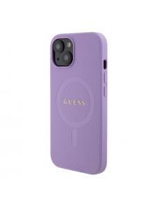 Guess PU Saffiano MagSafe Fodral till iPhone 15 Lila