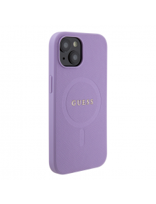 Guess PU Saffiano MagSafe Fodral till iPhone 15 Lila