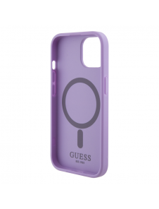 Guess PU Saffiano MagSafe Fodral till iPhone 15 Lila
