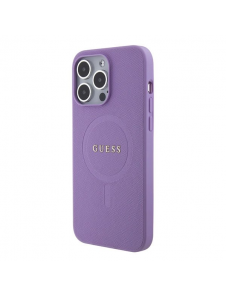 Guess PU Saffiano MagSafe Fodral till iPhone 15 Pro Lila