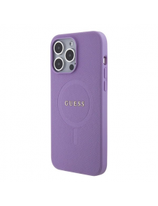 Guess PU Saffiano MagSafe Fodral till iPhone 15 Pro Lila