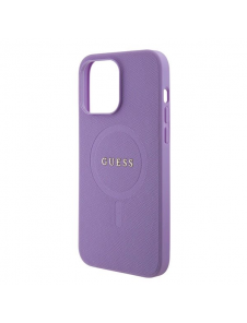 Guess PU Saffiano MagSafe Fodral till iPhone 15 Pro Lila