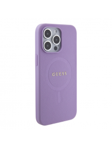 Guess PU Saffiano MagSafe Fodral till iPhone 15 Pro Max Lila