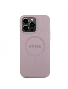 Guess PU Saffiano MagSafe Fodral till iPhone 15 Pro Max Rosa