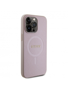 Guess PU Saffiano MagSafe Fodral till iPhone 15 Pro Max Rosa