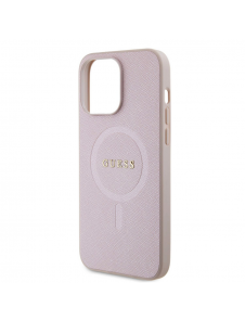 Guess PU Saffiano MagSafe Fodral till iPhone 15 Pro Max Rosa