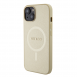 Guess PU Saffiano MagSafe Fodral till iPhone 15 Plus Beige