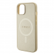 Guess PU Saffiano MagSafe Fodral till iPhone 15 Plus Beige