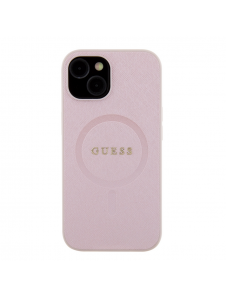 Guess PU Saffiano MagSafe Fodral till iPhone 15 Rosa
