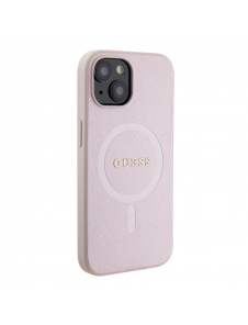 Guess PU Saffiano MagSafe Fodral till iPhone 15 Rosa