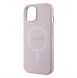 Guess PU Saffiano MagSafe Fodral till iPhone 15 Rosa