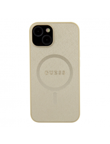 Guess PU Saffiano MagSafe Fodral till iPhone 15 Beige