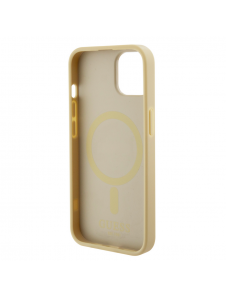 Guess PU Saffiano MagSafe Fodral till iPhone 15 Beige