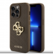 Guess PU Perforated 4G Glitter Metal Logo-fodral för iPhone 15 Pro Taupe