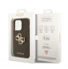 Guess PU Perforated 4G Glitter Metal Logo-fodral för iPhone 15 Pro Taupe