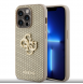 Guess PU Perforated 4G Glitter Metal Logo-fodral för iPhone 15 Pro Max Gold