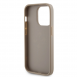 Guess PU Perforated 4G Glitter Metal Logo Fodral för iPhone 15 Pro Gold