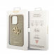 Guess PU Perforated 4G Glitter Metal Logo Fodral för iPhone 15 Pro Gold