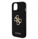 Guess PU Perforated 4G Glitter Metal Logo Fodral för iPhone 15 Svart