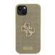 Guess PU Perforerad 4G Glitter Metal Logotypfodral för iPhone 13 Gold