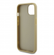 Guess PU Perforerad 4G Glitter Metal Logotypfodral för iPhone 13 Gold