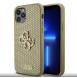 Guess PU Perforated 4G Glitter Metal Logo-fodral för iPhone 12/12 Pro Gold