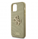 Guess PU Perforated 4G Glitter Metal Logo-fodral för iPhone 12/12 Pro Gold