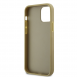 Guess PU Perforated 4G Glitter Metal Logo-fodral för iPhone 12/12 Pro Gold