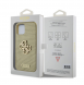 Guess PU Perforated 4G Glitter Metal Logo-fodral för iPhone 12/12 Pro Gold