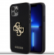 Guess PU Perforated 4G Glitter Metal Logo Fodral för iPhone 12/12 Pro Svart