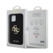 Guess PU Perforated 4G Glitter Metal Logo Fodral för iPhone 12/12 Pro Svart