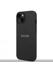 Guess PU Läder Saffiano-fodral till iPhone 14 Svart