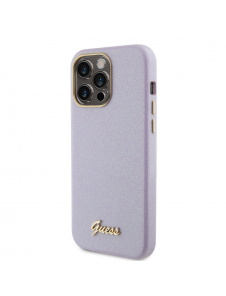 Guess PU Glitter helt inslaget fodral till iPhone 15 Pro Max Lilac
