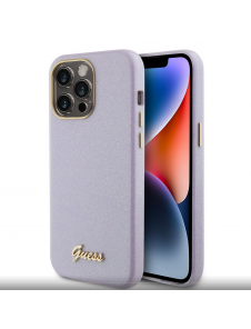 Guess PU Glitter helt inslaget fodral till iPhone 15 Pro Max Lilac