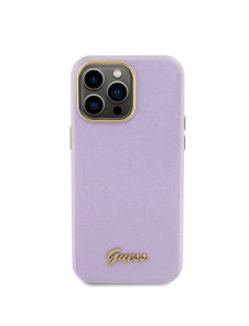 Guess PU Glitter helt inslaget fodral till iPhone 15 Pro Max Lilac