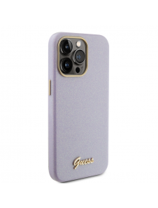 Guess PU Glitter helt inslaget fodral till iPhone 15 Pro Max Lilac