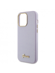 Guess PU Glitter helt inslaget fodral till iPhone 15 Pro Max Lilac