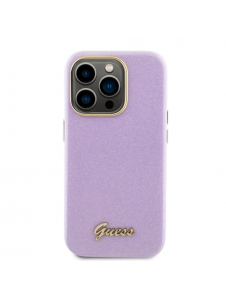 Guess PU Glitter helt inslaget fodral till iPhone 15 Pro Lilac