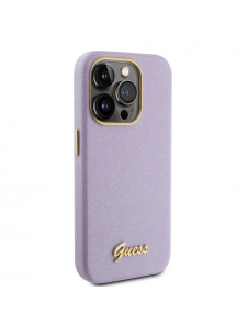Guess PU Glitter helt inslaget fodral till iPhone 15 Pro Lilac