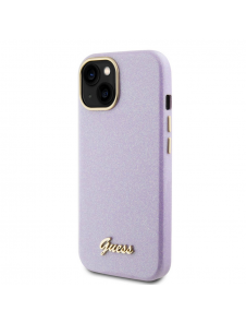Guess PU Glitter helt inslaget fodral till iPhone 15 Lilac