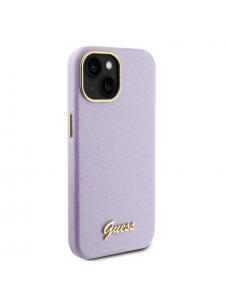 Guess PU Glitter helt inslaget fodral till iPhone 15 Lilac