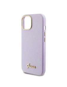 Guess PU Glitter helt inslaget fodral till iPhone 15 Lilac