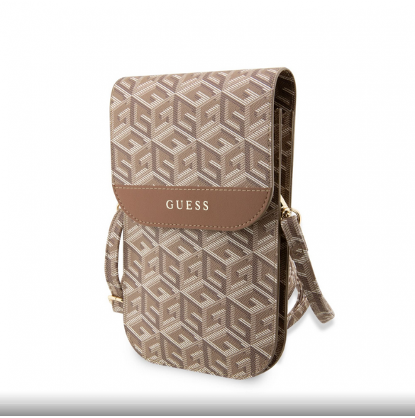 Guess PU G Cube Telefonväska Brun