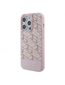 Guess PU G Cube MagSafe Fodral till iPhone 15 Pro Pink