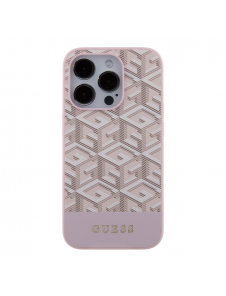 Guess PU G Cube MagSafe Fodral till iPhone 15 Pro Max Rosa