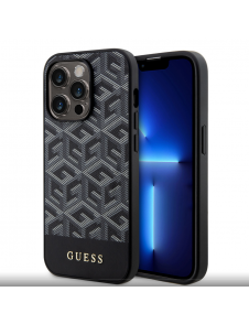 Guess PU G Cube MagSafe Fodral till iPhone 15 Pro Svart
