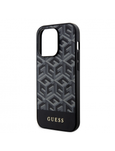 Guess PU G Cube MagSafe Fodral till iPhone 15 Pro Svart